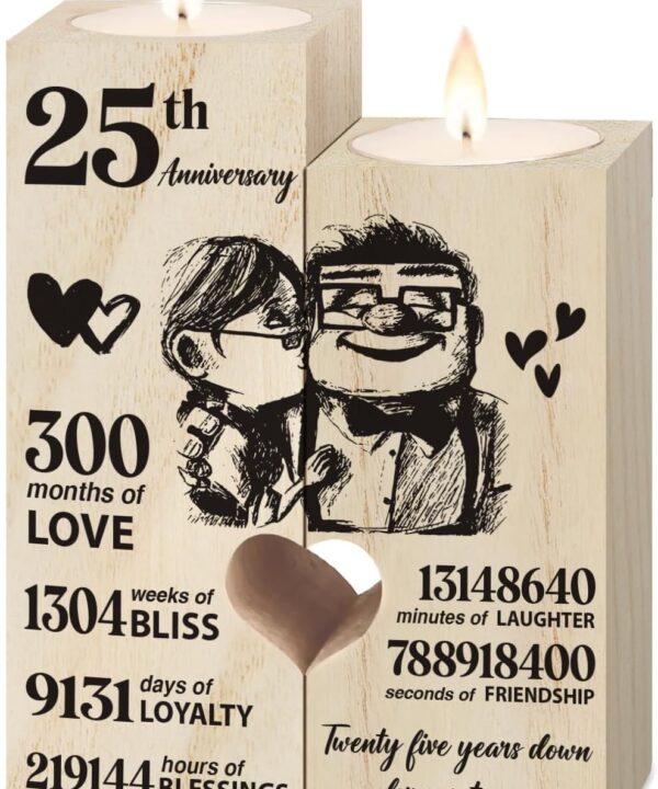 25th Anniversary Wedding Gifts for Couple,25 Years for Wife Husband, Silver Wedding Gifts for Her Him Couples, Decoration