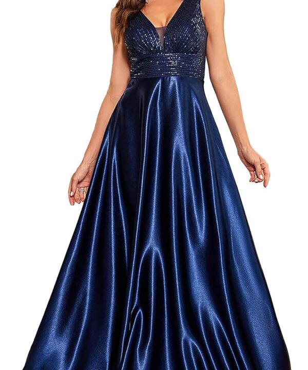 Sleeveless Satin Prom Dress