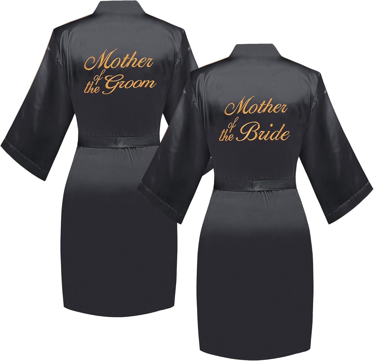 Wedding Robe 2sets Silky Bridesmaid Mother of The Bride Groom Robes Wedding Day Bathrobe Getting Ready