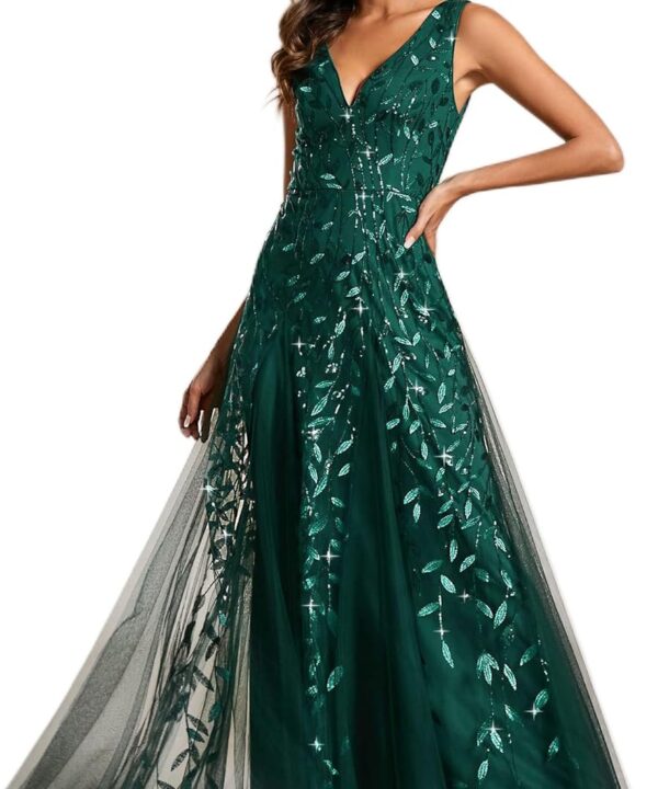 Ever-Pretty Women's Sequin Sleeveless V-Neck Formal Dresses Sexy Empire Waist Evening Gown Prom Dress 2026