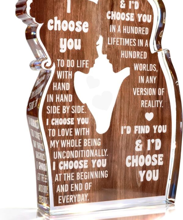 MAMAGIFTREE Valentines Day Gifts for Him Her Boyfriend Girlfriend Valentines Gifts for Wife Husband I Love You Birthday Gift to My Love Anniversary Wedding Gift for Couple Acrylic Sign Desk Decor