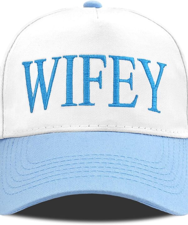 Hubby and Wifey Gifts Hat for Bridal Shower Gifts, Adjustable Couples Hat for Wedding Honeymoon Anniversary for Newlyweds
