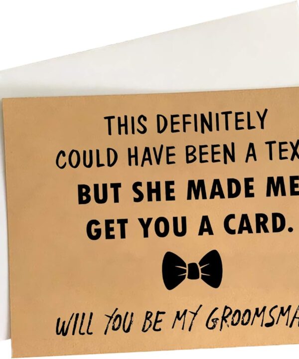 Heather & Willow Groomsmen Proposal Cards - Set of 8 with Envelopes 5" x 7" | Funny Groomsmen Proposal Gifts for Wedding