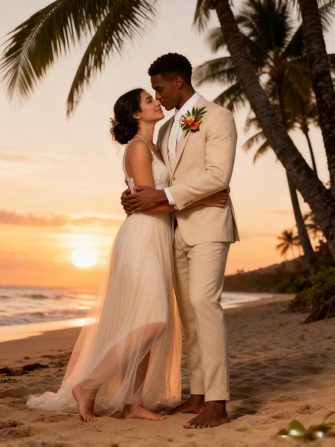 HUUTOE Mens 3 Piece Suits Slim Fit Prom Wedding Suits for Men Suit Summer Blazer Jacket Vest Pants Tuxedo Set