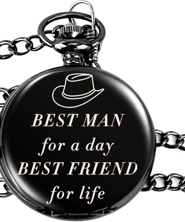 Best Man Proposal Gifts,Best Man Gifts from Groom,Pocket Watch for Groomsmen Bestman,Groomsman Proposal Gifts,Groomsman Gifts for Wedding,Bridesman Gifts for Wedding,Bridesman Proposal Gifts