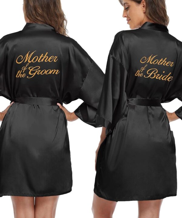 Wedding Robe 2sets Silky Bridesmaid Mother of The Bride Groom Robes Wedding Day Bathrobe Getting Ready