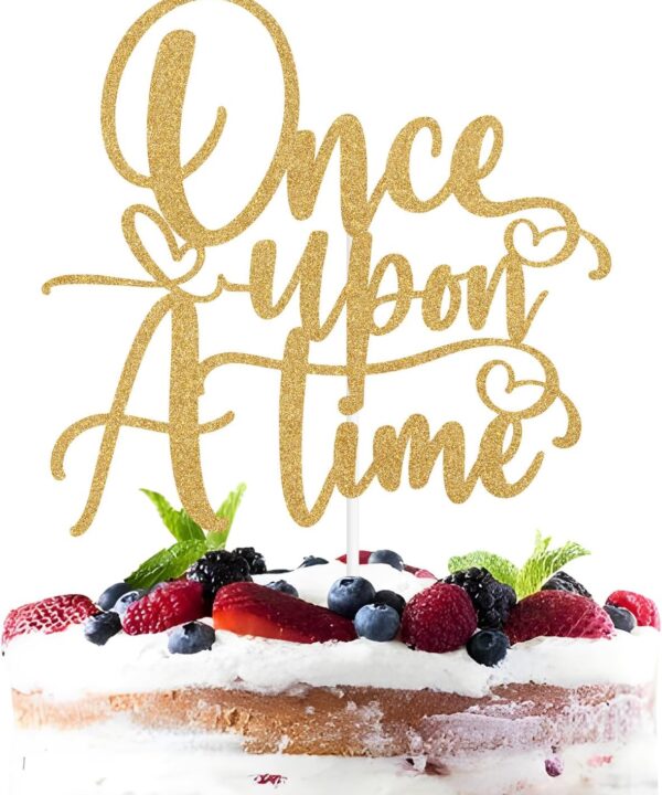 Once Upon a Time Cake Topper, Fun Wedding, Bridal Shower, Engagement, Bachelorette, Birthday Party Decorations