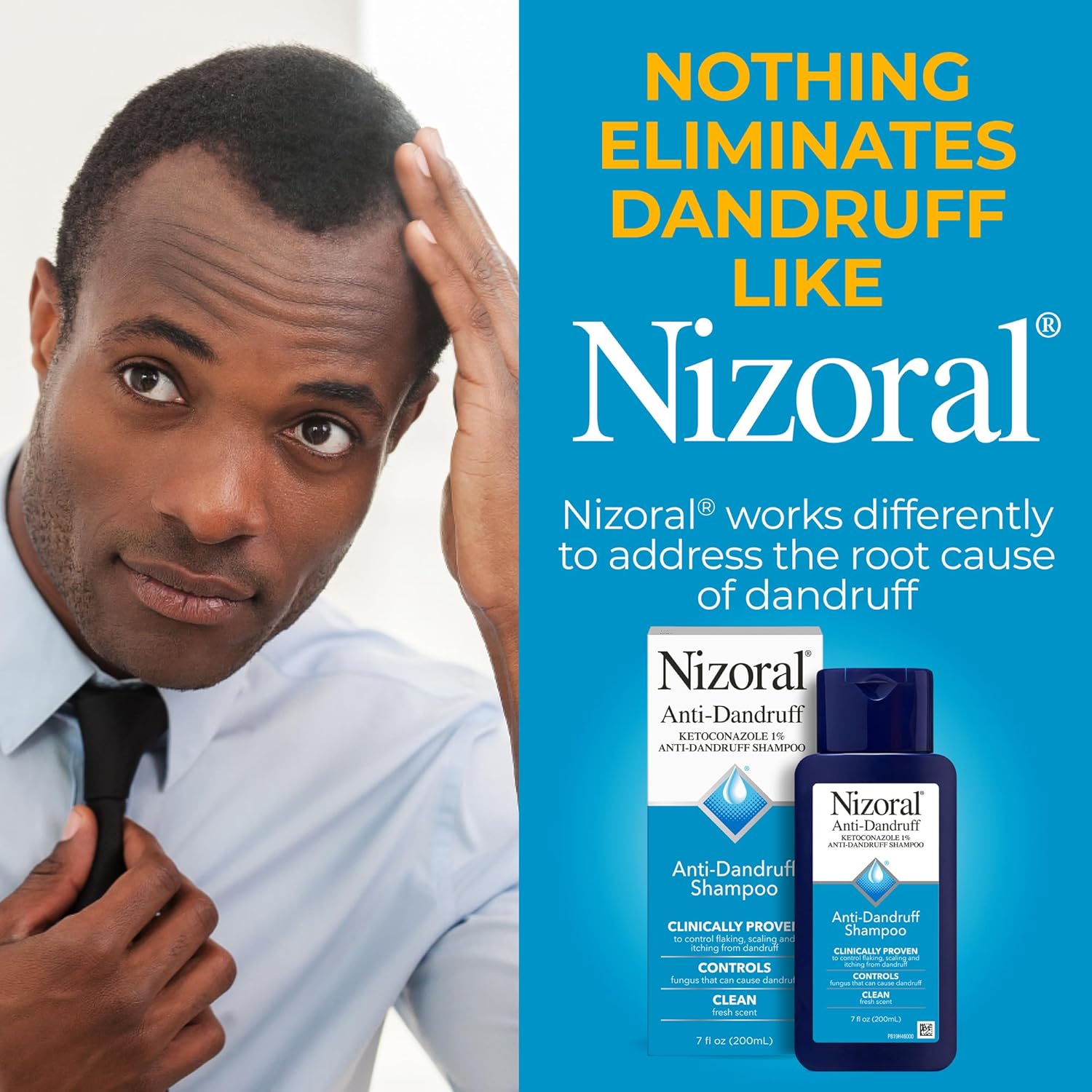 Nizoral Anti-Dandruff Shampoo with 1% Ketoconazole, Fresh Scent, 7 Fl Oz