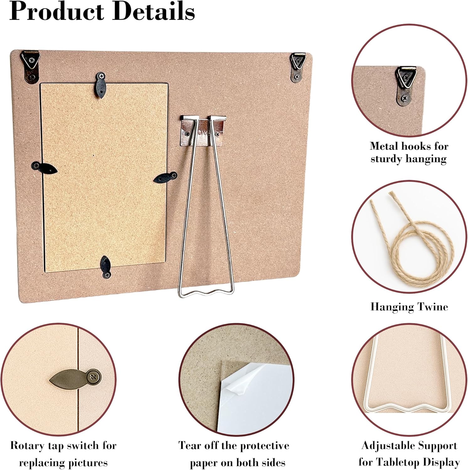 25th Anniversary Picture Frame Gifts for Couple, Silver Wedding Anniversary for Parents Gift, Fits 4×6 Photo