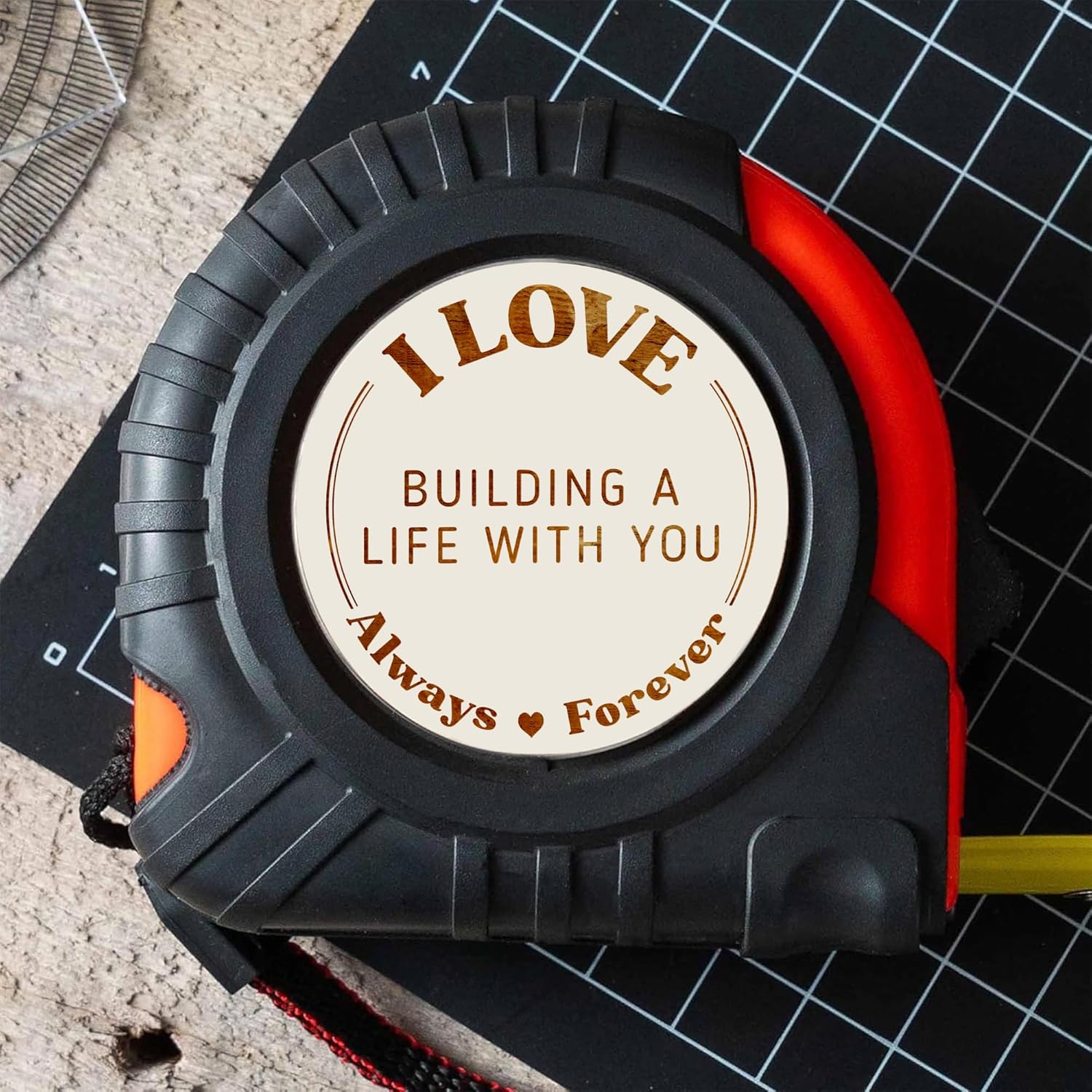 Gossby Gift for Husband, Boyfriend – I Love Building A Life with You Tape Measure – Christmas, Valentines, Anniversary Tool Gift for Him – Men Gift for Husband, Boyfriend from Wife, Girlfriend