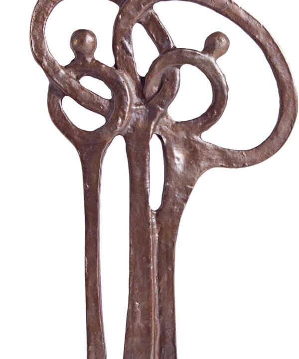 Danya B. ZD10102 Contemporary Family of 4 Ring of Love Metal Art Cast Bronze Sculpture