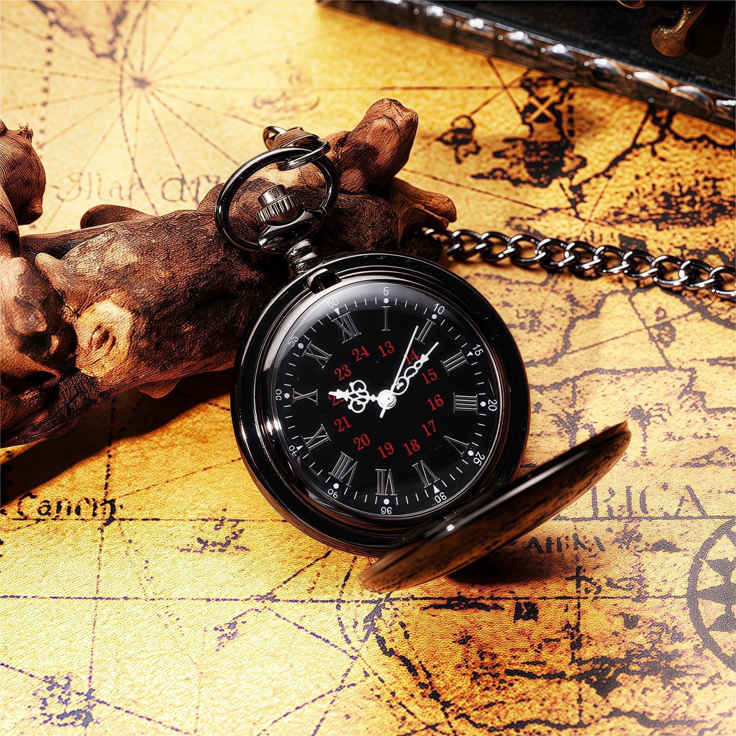 Groomsman Gifts for Wedding Engraved Pocket Watch Best Man Ring Bearer Groom Bride Father Roman Numerals Quartz Pocket Watches Wedding with Chain (1PCS 3PCS 4PCS 5PCS 6PCS)