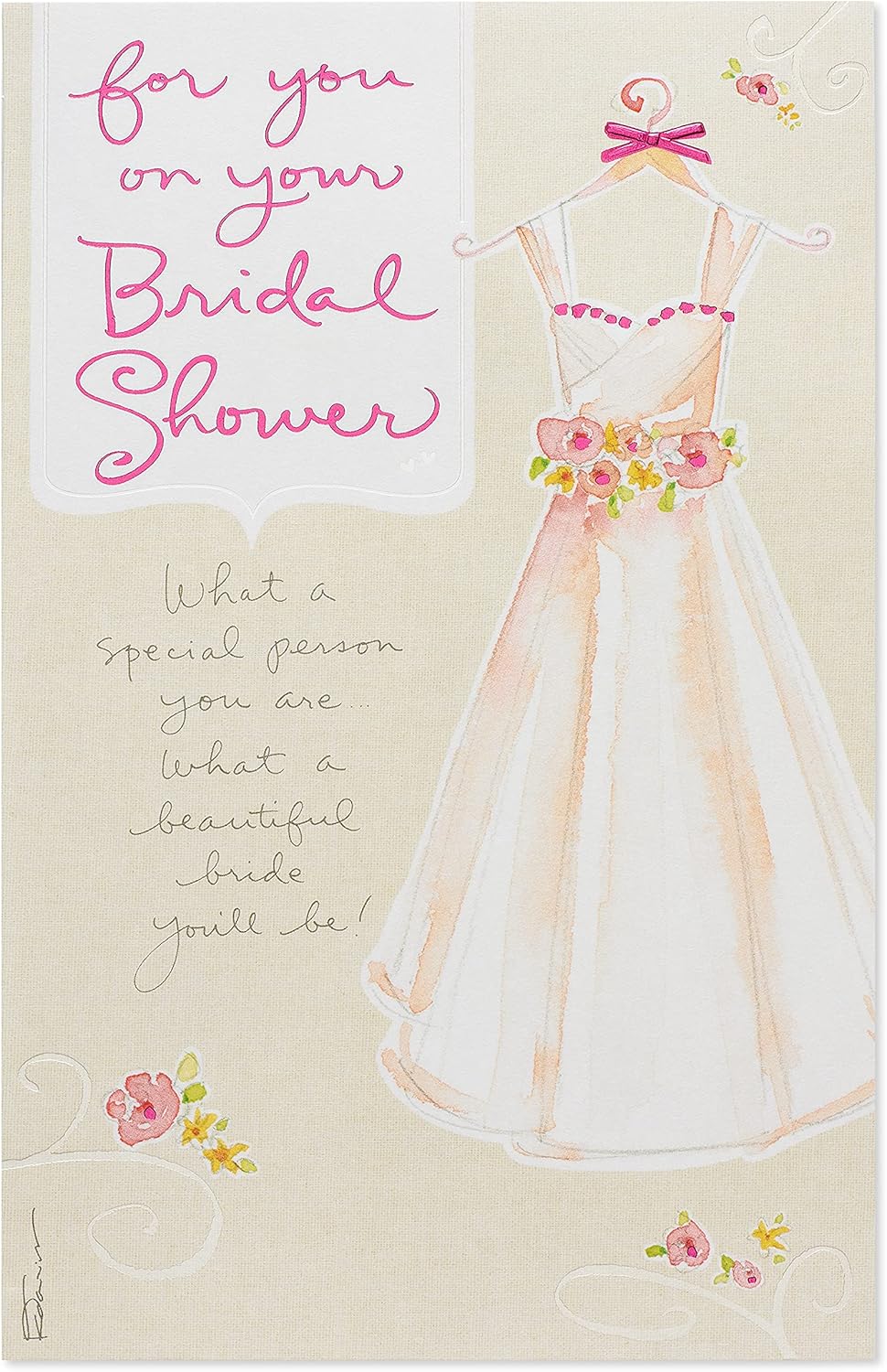 American Greetings Bridal Shower Card (Dress)