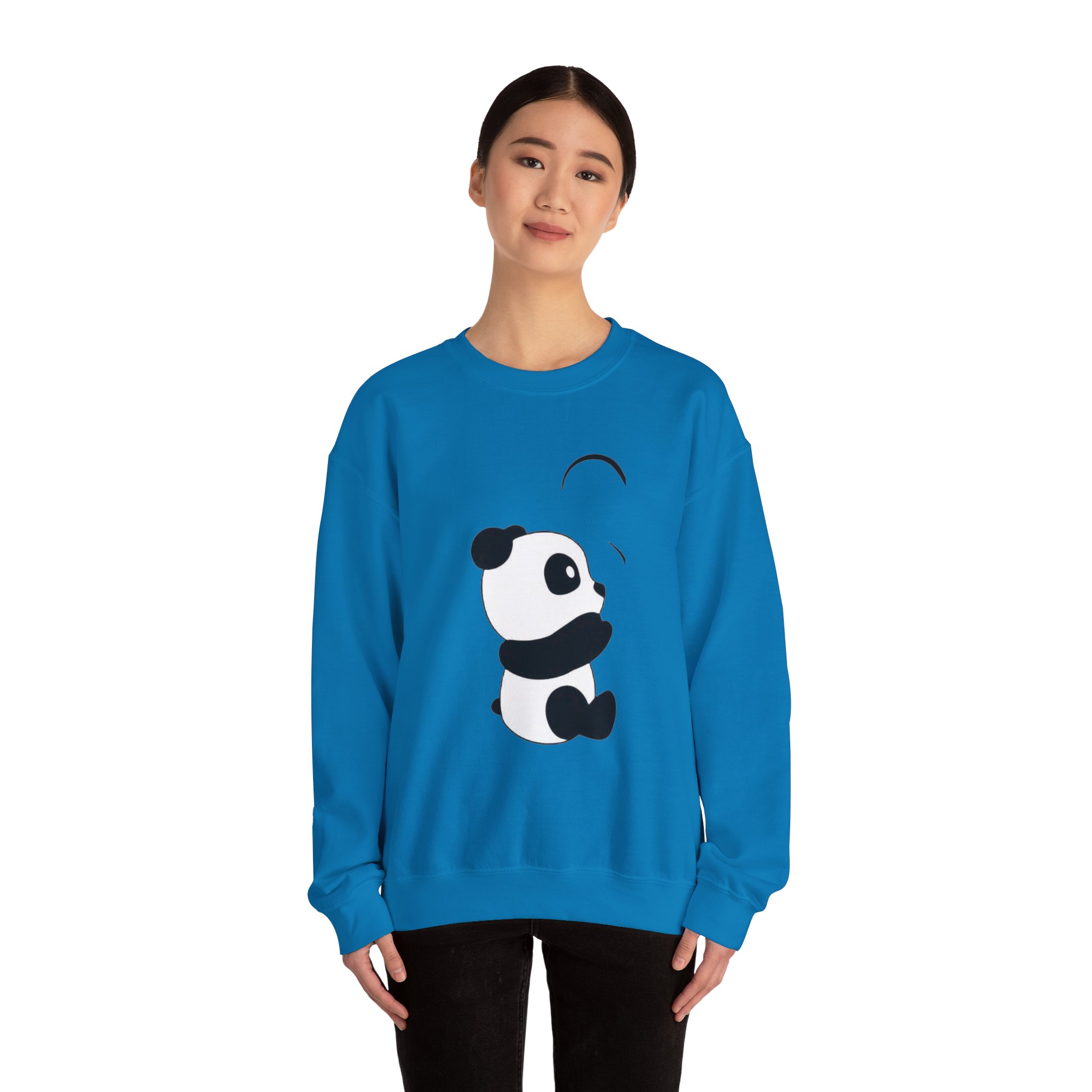 Panda Crewneck Sweatshirt – Cute Minimalist Panda Graphic - Image 22