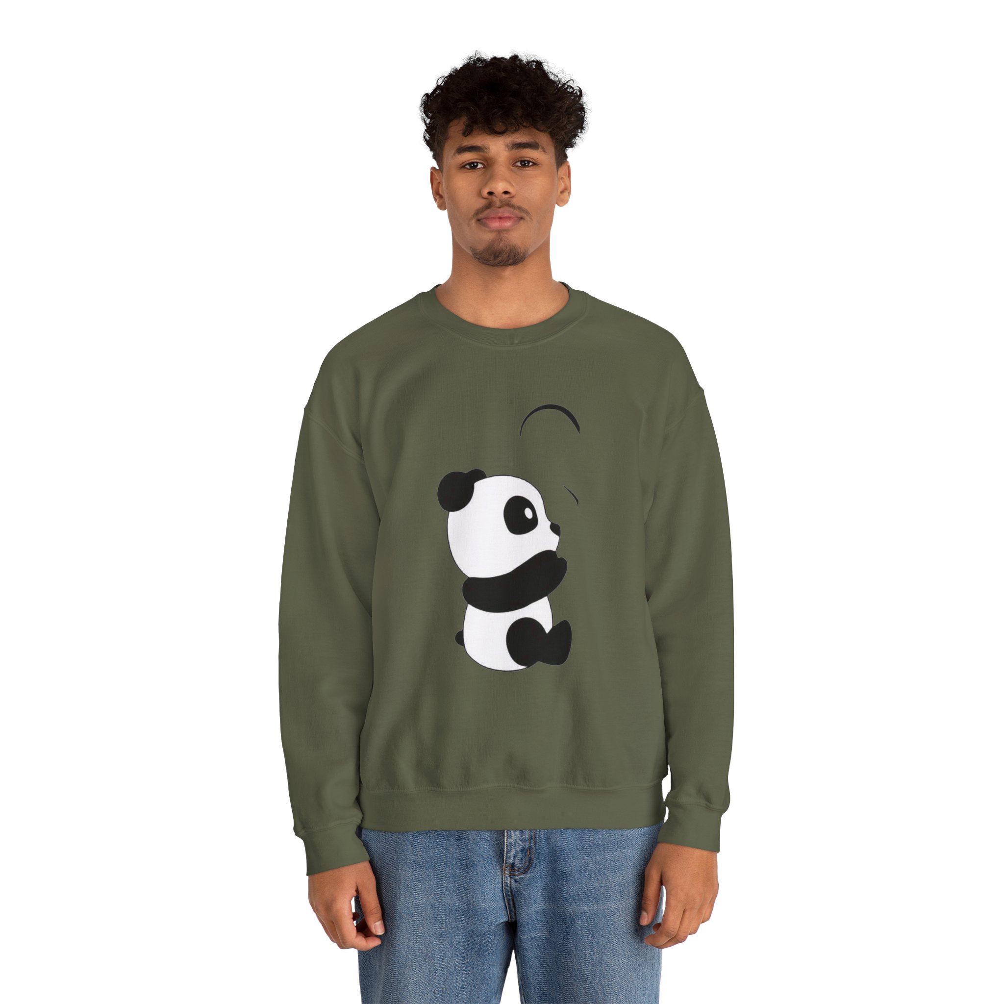 Panda Crewneck Sweatshirt – Cute Minimalist Panda Graphic - Image 19