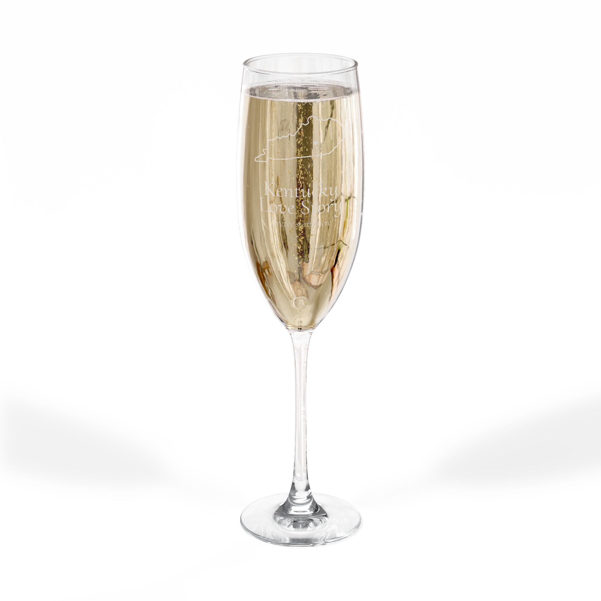 Engraved 8oz Champagne Flute — Personalized Wedding & Bridal Toast Glass