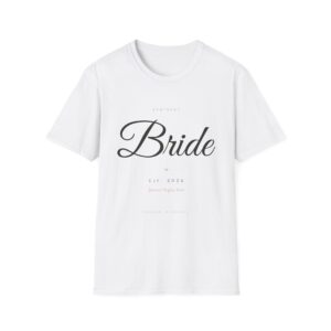 Bride Script T‑Shirt — Elegant Bridal Tee for Bachelorette & Wedding Day