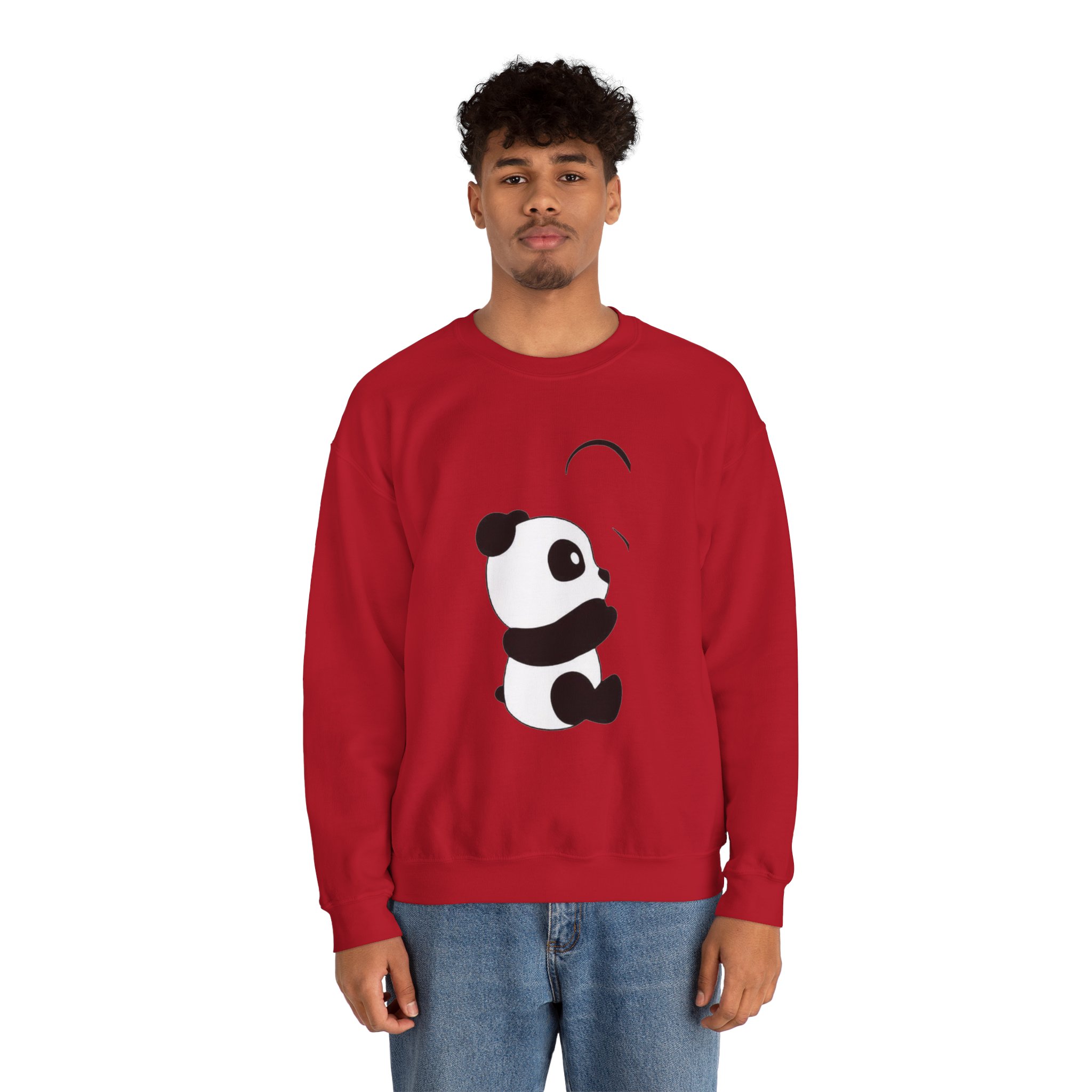 Panda Crewneck Sweatshirt – Cute Minimalist Panda Graphic - Image 36