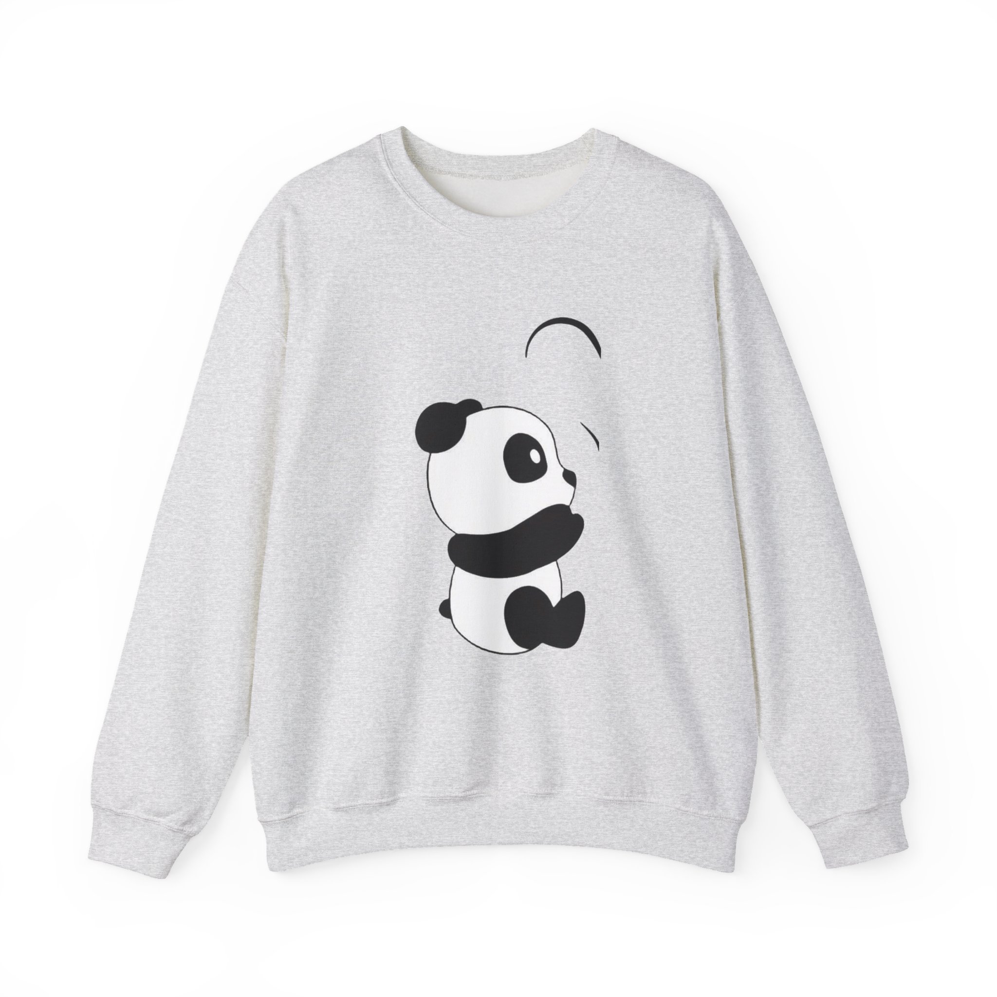 Panda Crewneck Sweatshirt – Cute Minimalist Panda Graphic - Image 4