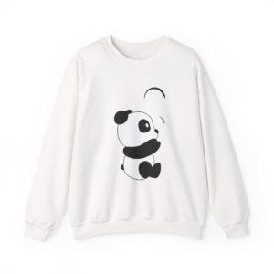Panda Crewneck Sweatshirt – Cute Minimalist Panda Graphic