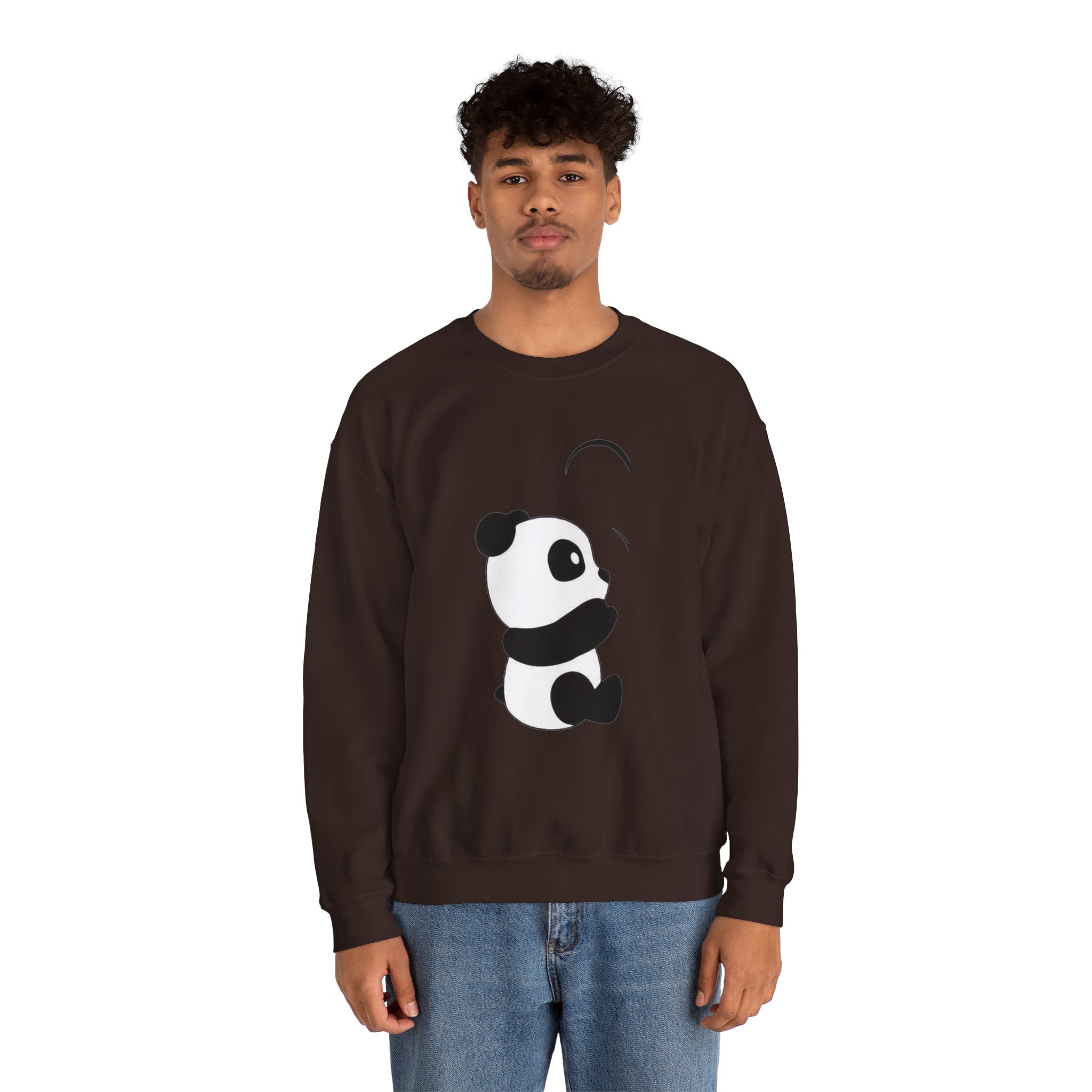 Panda Crewneck Sweatshirt – Cute Minimalist Panda Graphic - Image 17