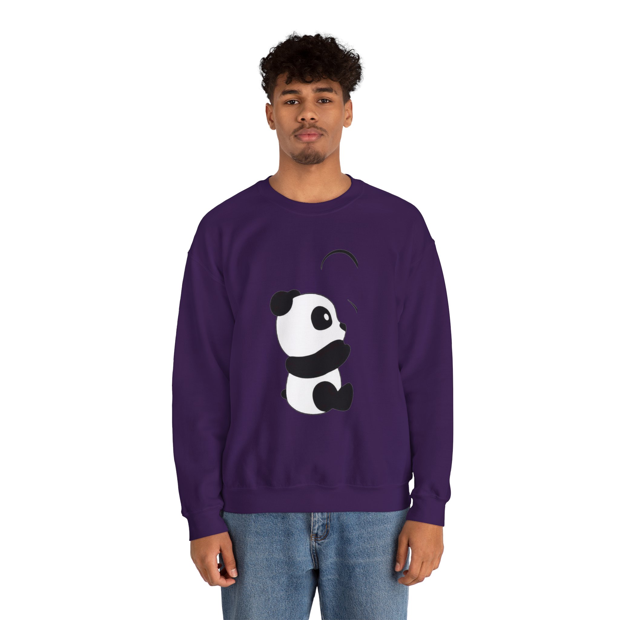 Panda Crewneck Sweatshirt – Cute Minimalist Panda Graphic - Image 30