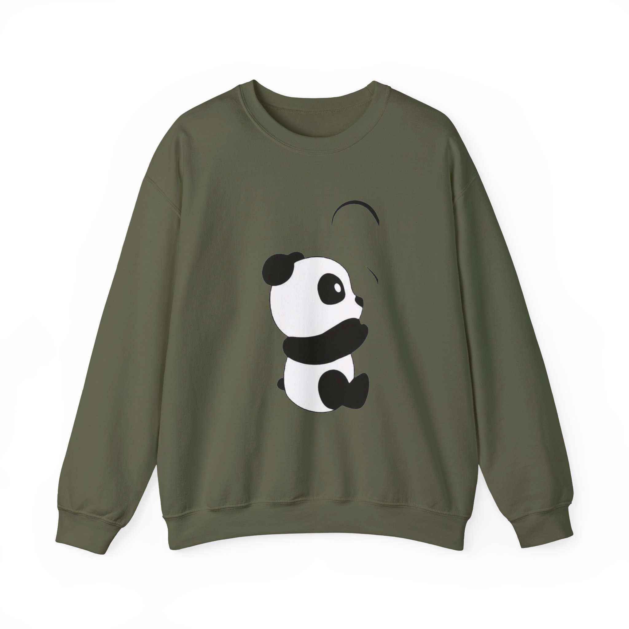 Panda Crewneck Sweatshirt – Cute Minimalist Panda Graphic - Image 18