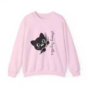 Love Heart Crewneck Sweatshirt – Hanging Hearts "LOVE" Valentine Pullover