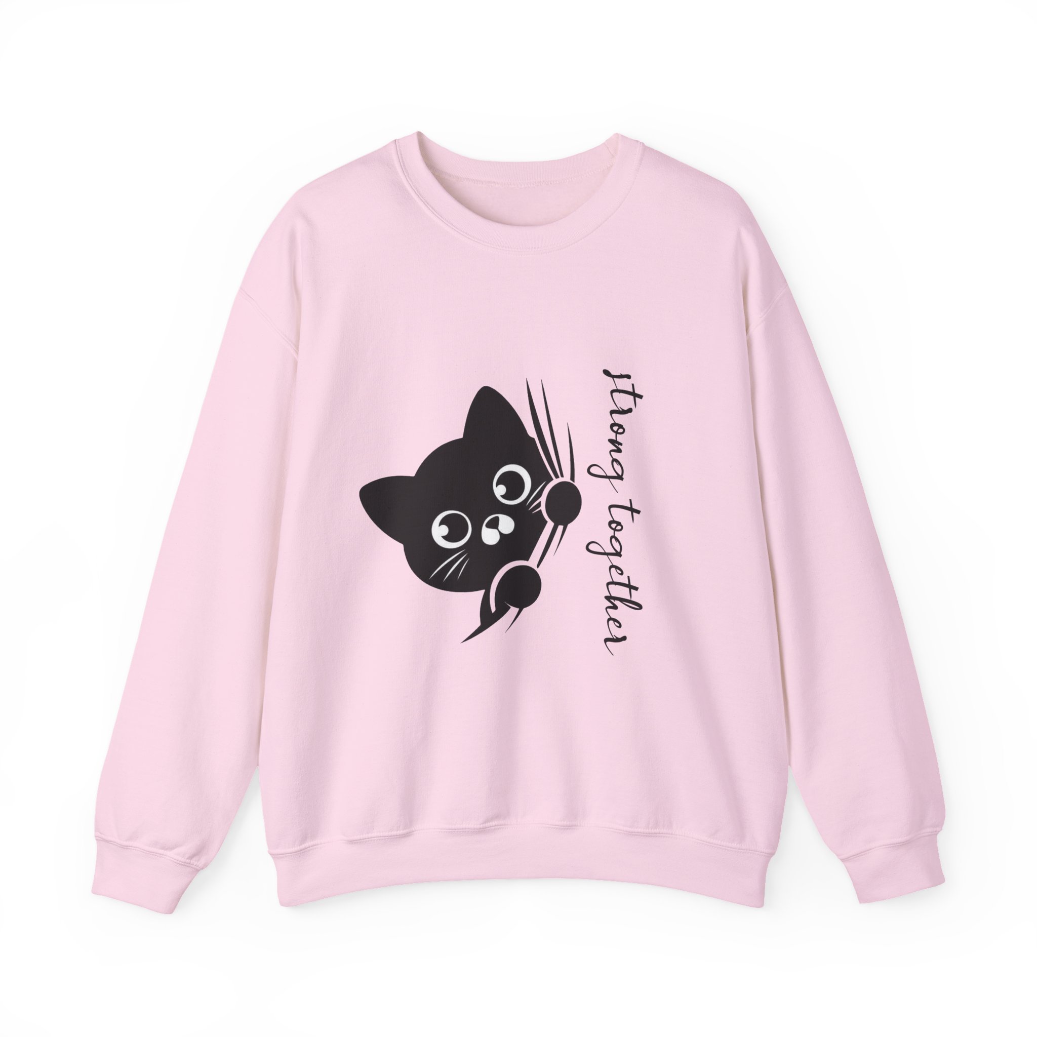 Love Heart Crewneck Sweatshirt – Hanging Hearts "LOVE" Valentine Pullover