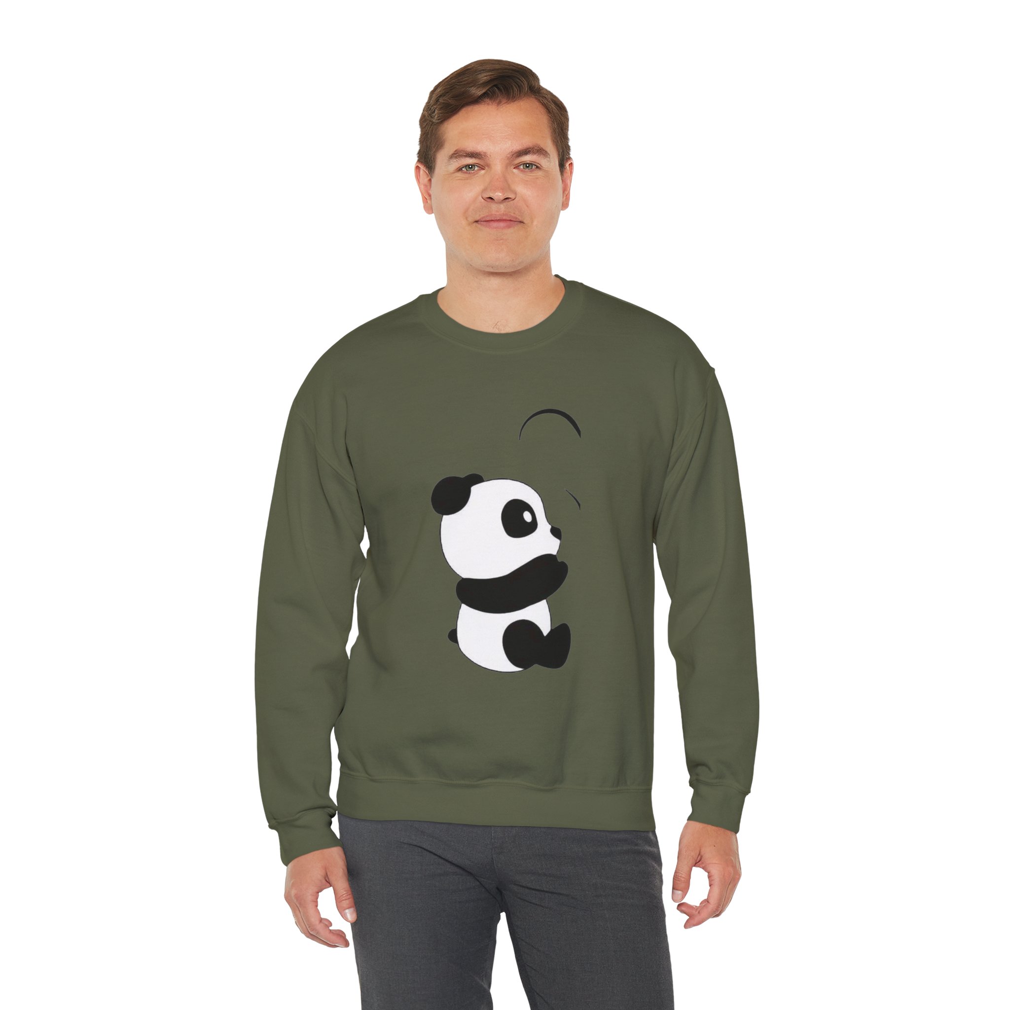 Panda Crewneck Sweatshirt – Cute Minimalist Panda Graphic - Image 20