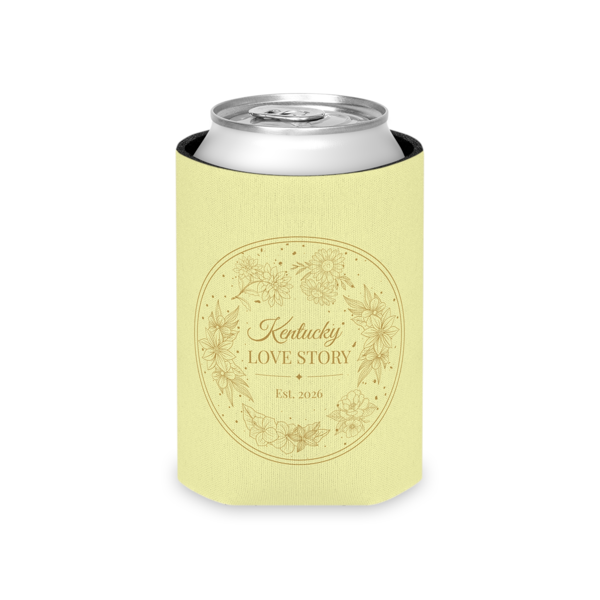 Can Cooler — Kentucky Love Story Floral Logo Can Cooler (Est. 2016)