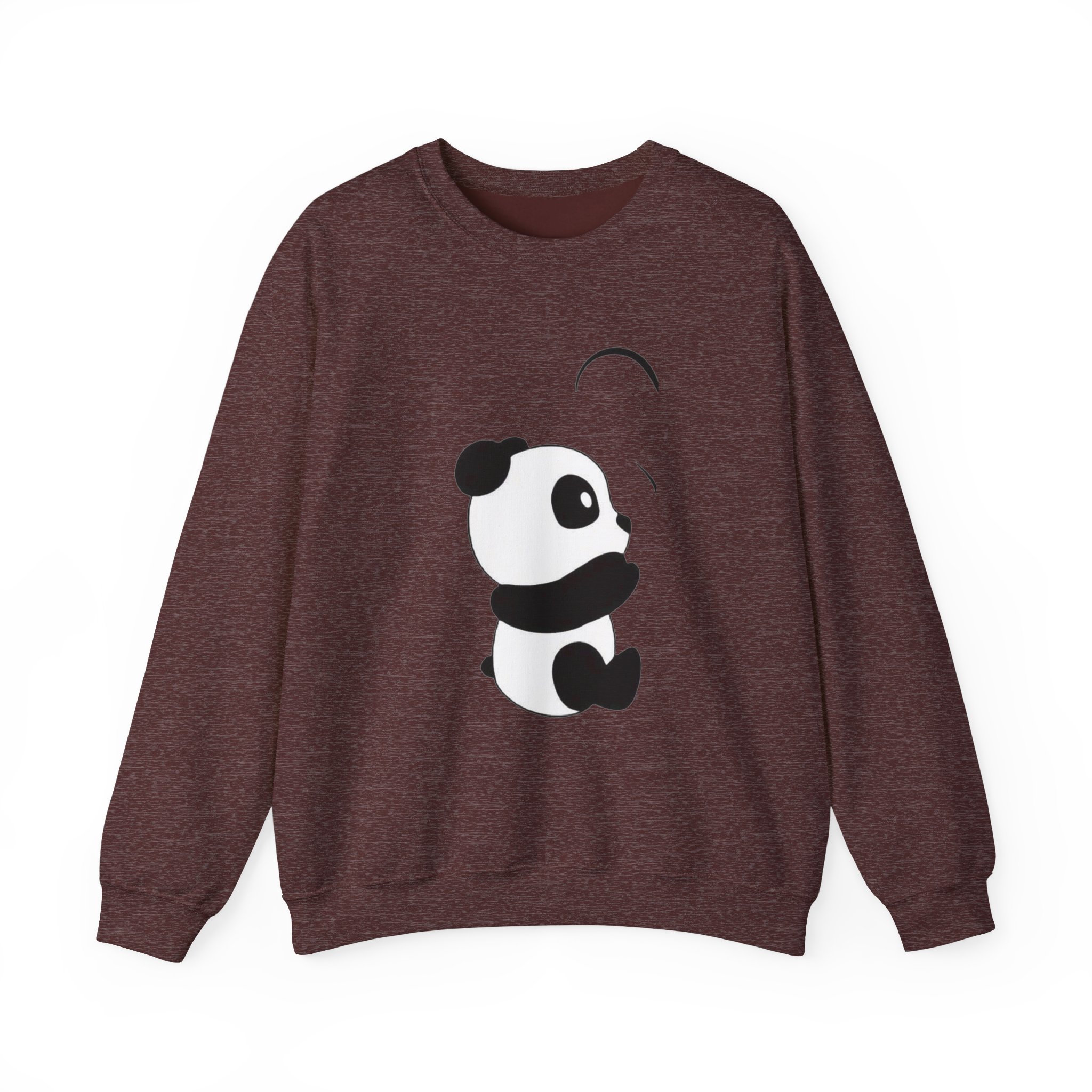 Panda Crewneck Sweatshirt – Cute Minimalist Panda Graphic - Image 8