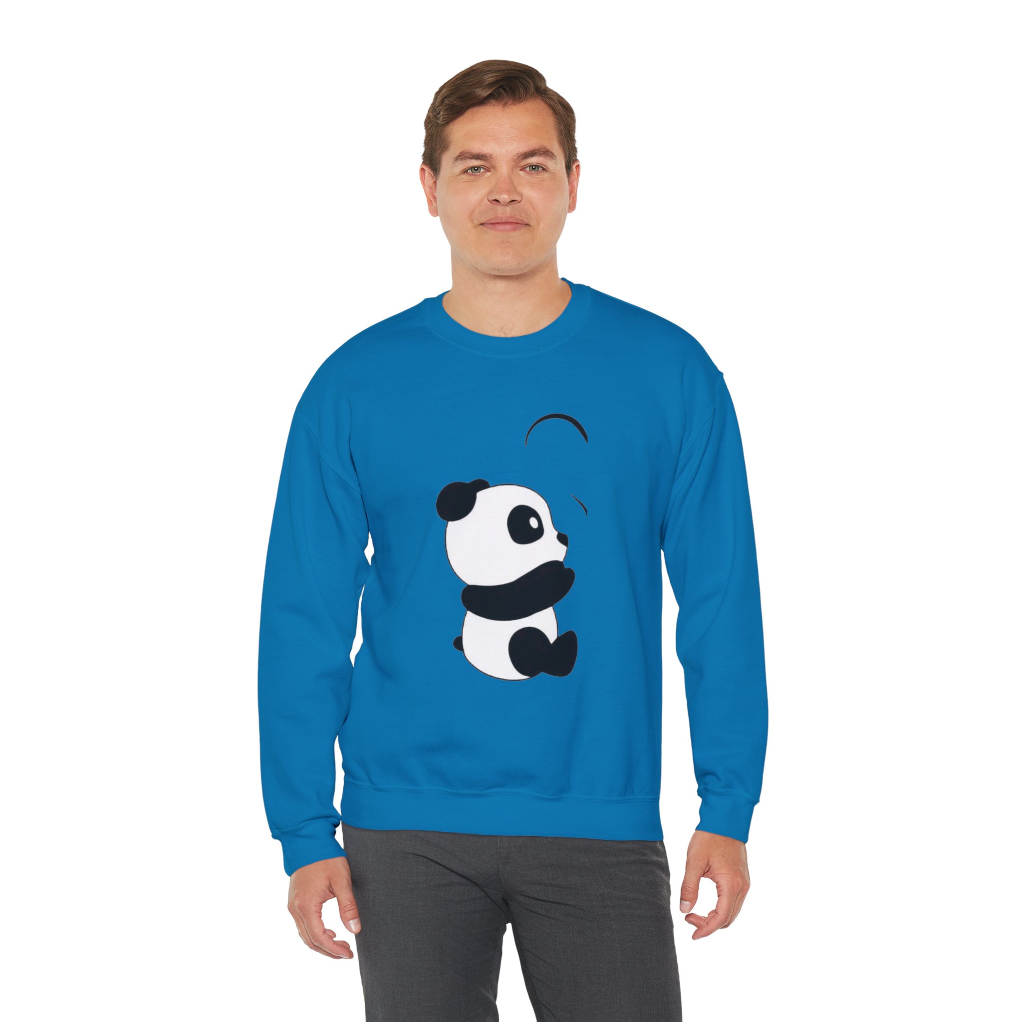 Panda Crewneck Sweatshirt – Cute Minimalist Panda Graphic - Image 24