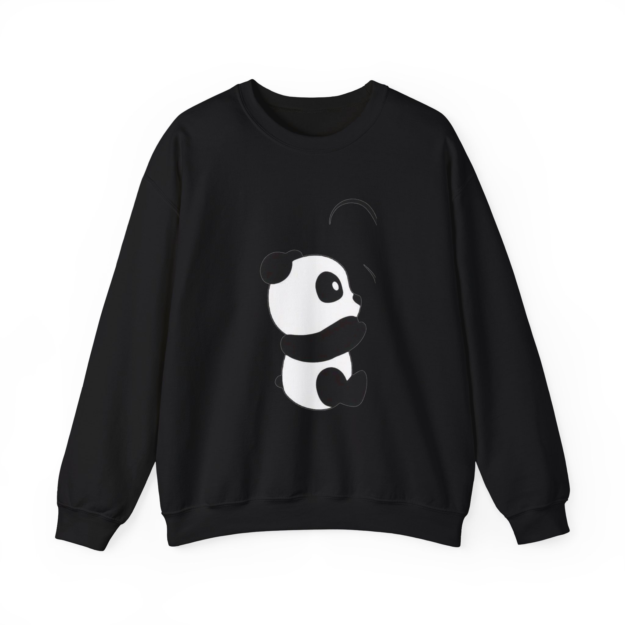 Panda Crewneck Sweatshirt – Cute Minimalist Panda Graphic - Image 11