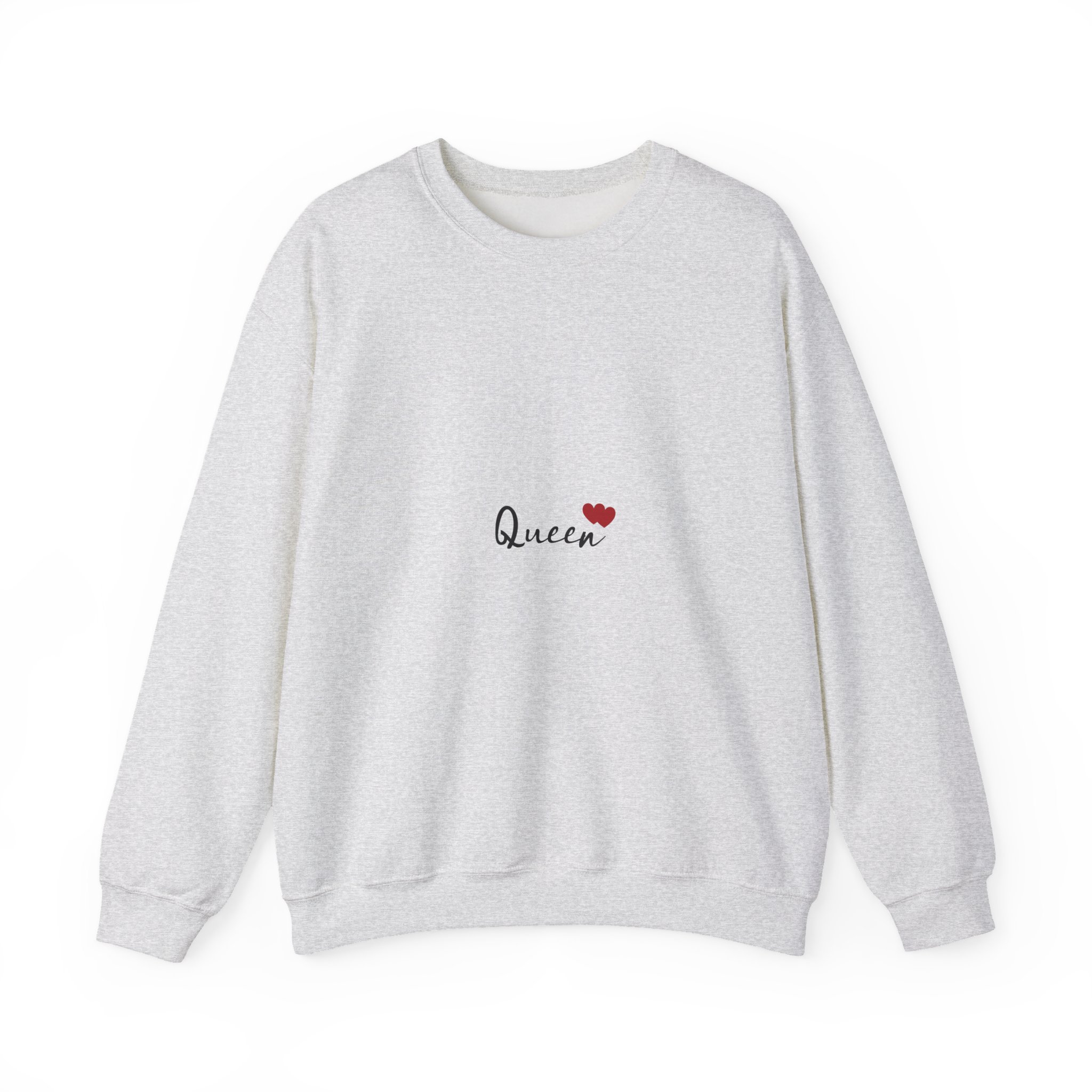 Queen Embroidered Crewneck Sweatshirt — Minimal Heart Graphic - Image 8