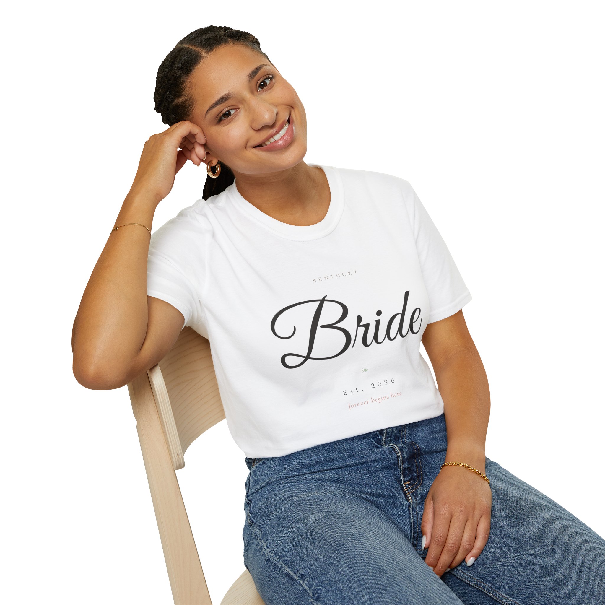 Bride Script T‑Shirt — Elegant Bridal Tee for Bachelorette & Wedding Day - Image 4