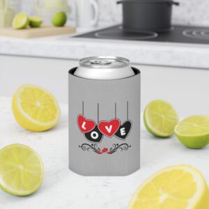 Love Hearts Can Cooler - Romantic Beverage Koozie for Valentine's Day