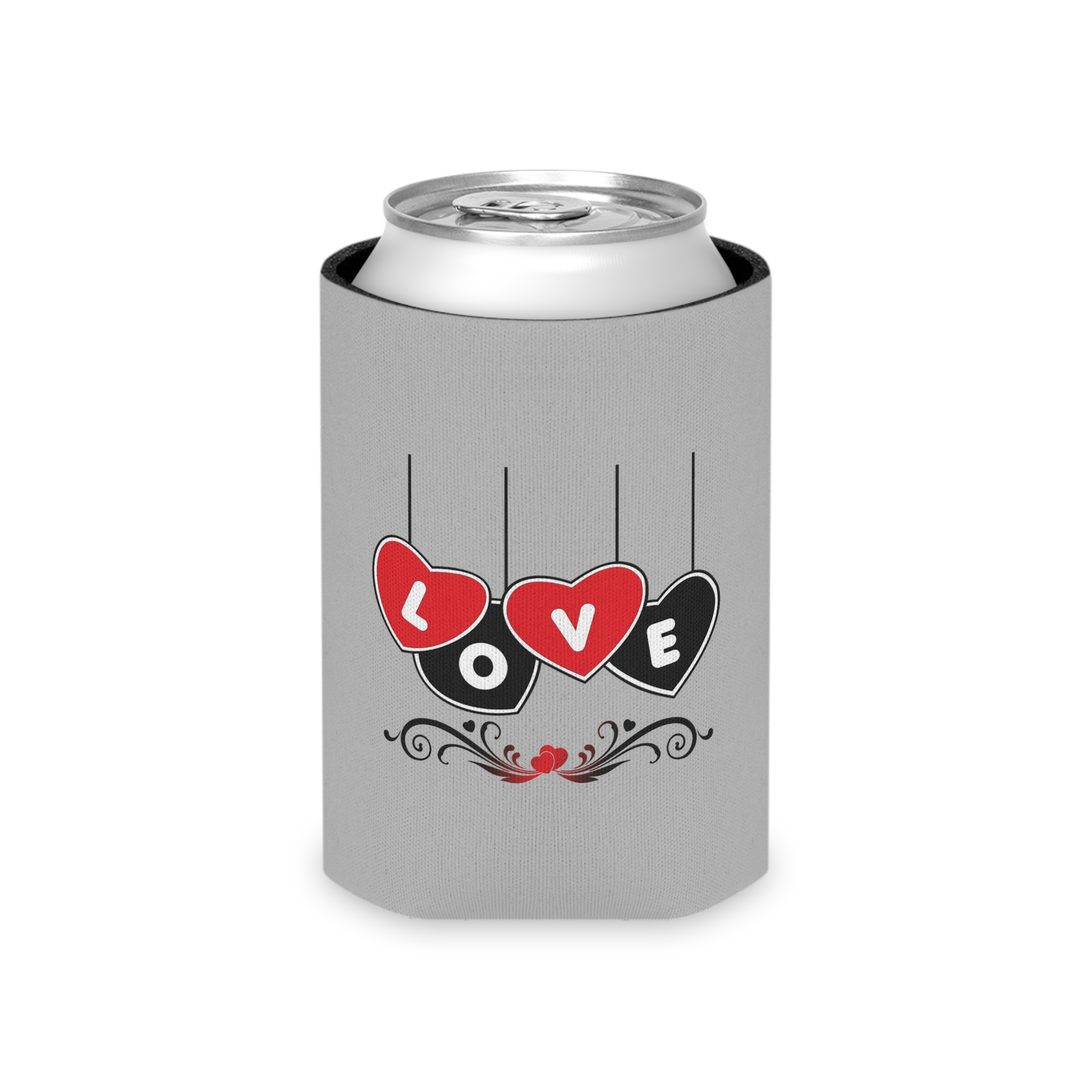 Love Hearts Can Cooler - Romantic Beverage Koozie for Valentine's Day - Image 3