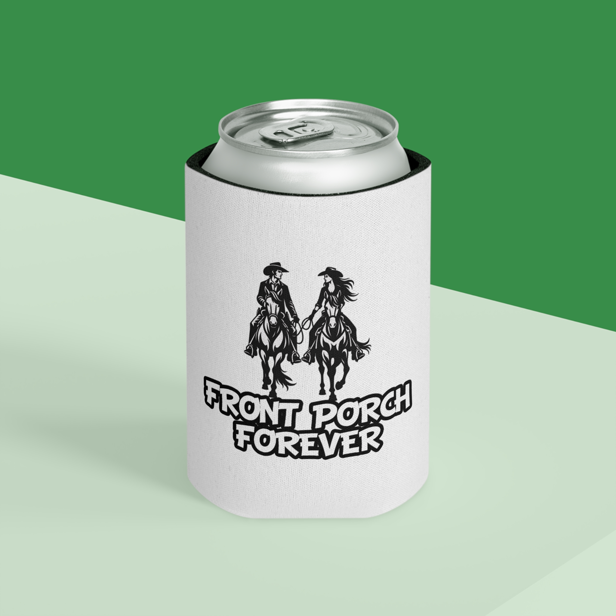 Can Cooler — Front Porch Forever Cowboy Drink Koozie