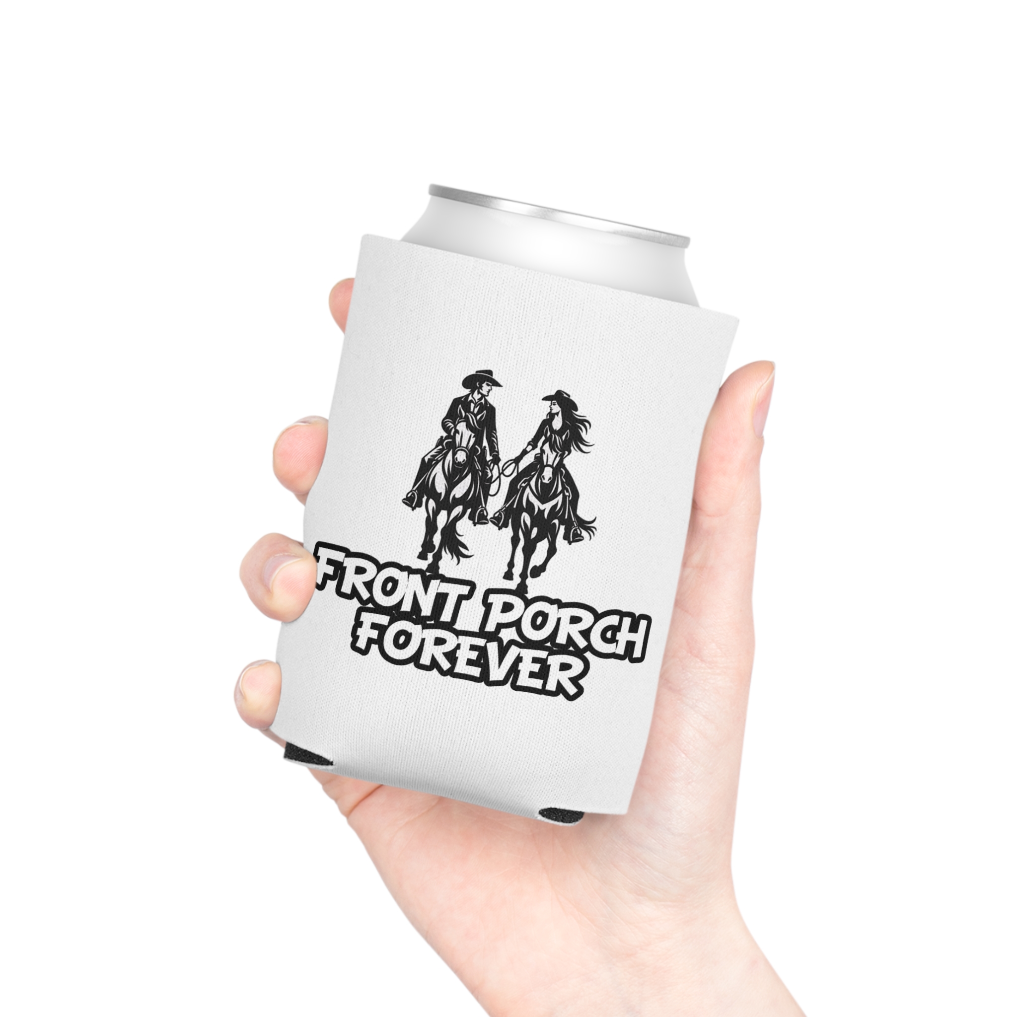 Can Cooler — Front Porch Forever Cowboy Drink Koozie - Image 7