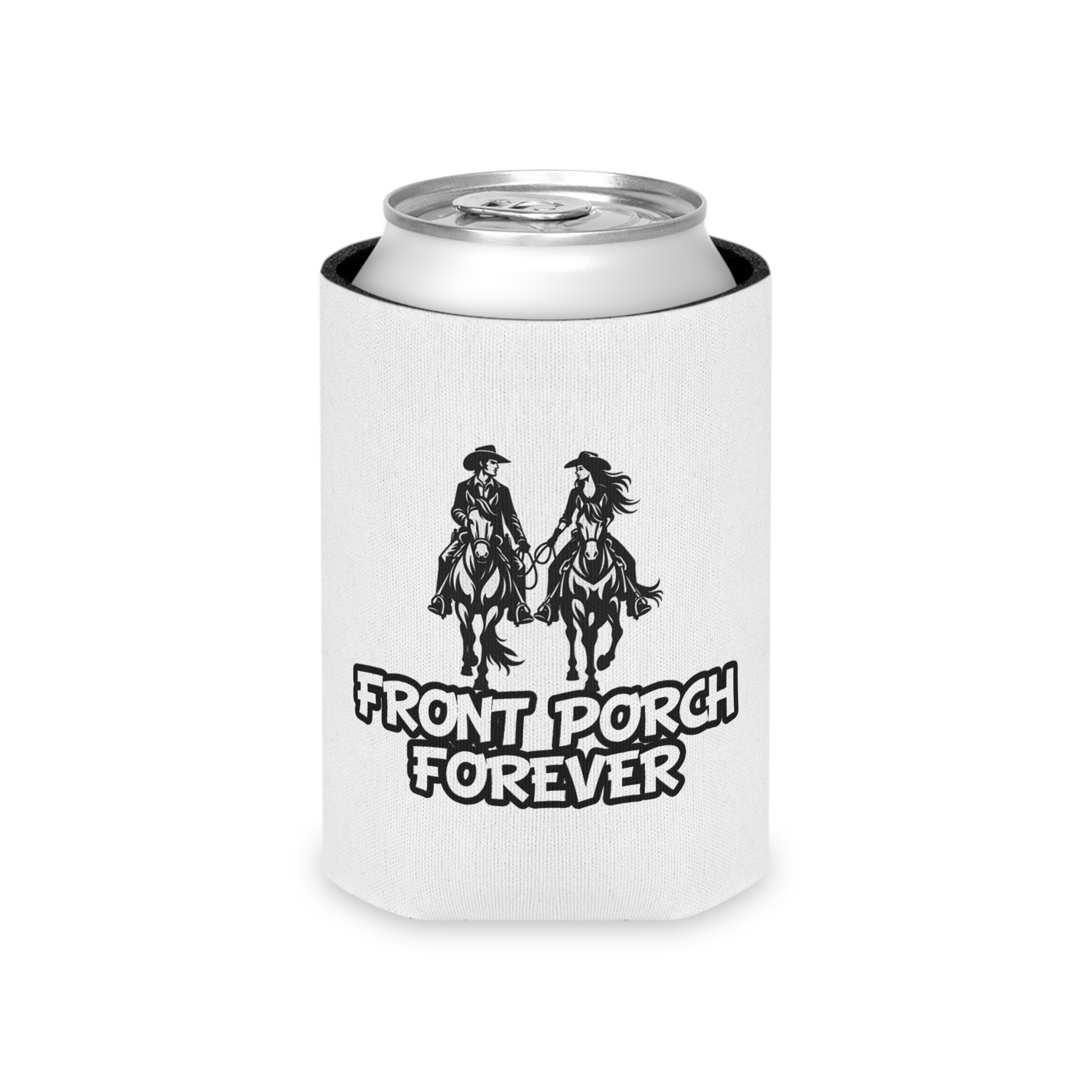 Can Cooler — Front Porch Forever Cowboy Drink Koozie - Image 4