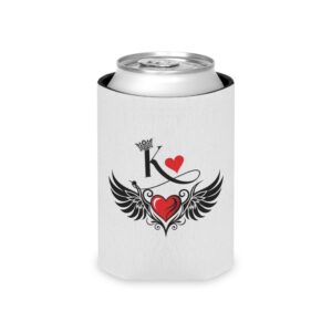 Monogram 'K' Heart Wings Can Cooler – Romantic Drink Koozie